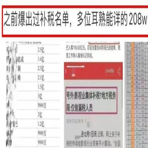 117亿明星补税名单再升级！迪丽热巴1.2亿，4大影后均榜上有名！